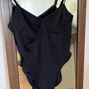 Aritzia black corset bust style bodysuit